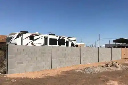 Block Wall Fence Installation