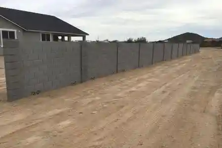 Block Wall Fence Installation