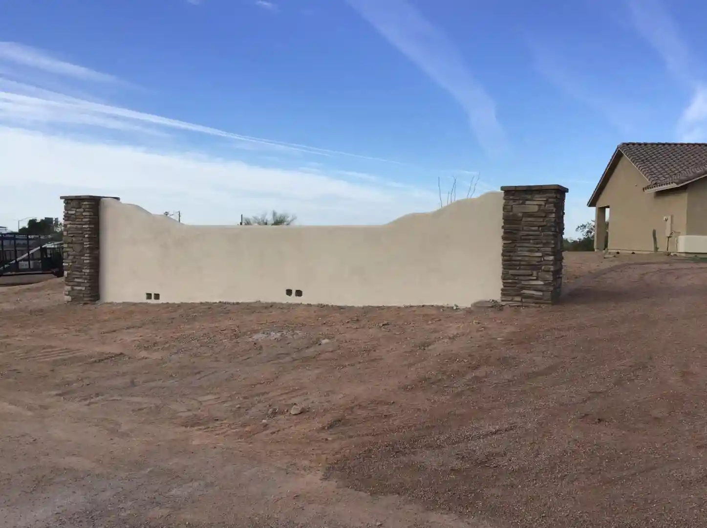 Block Wall Fence Installation