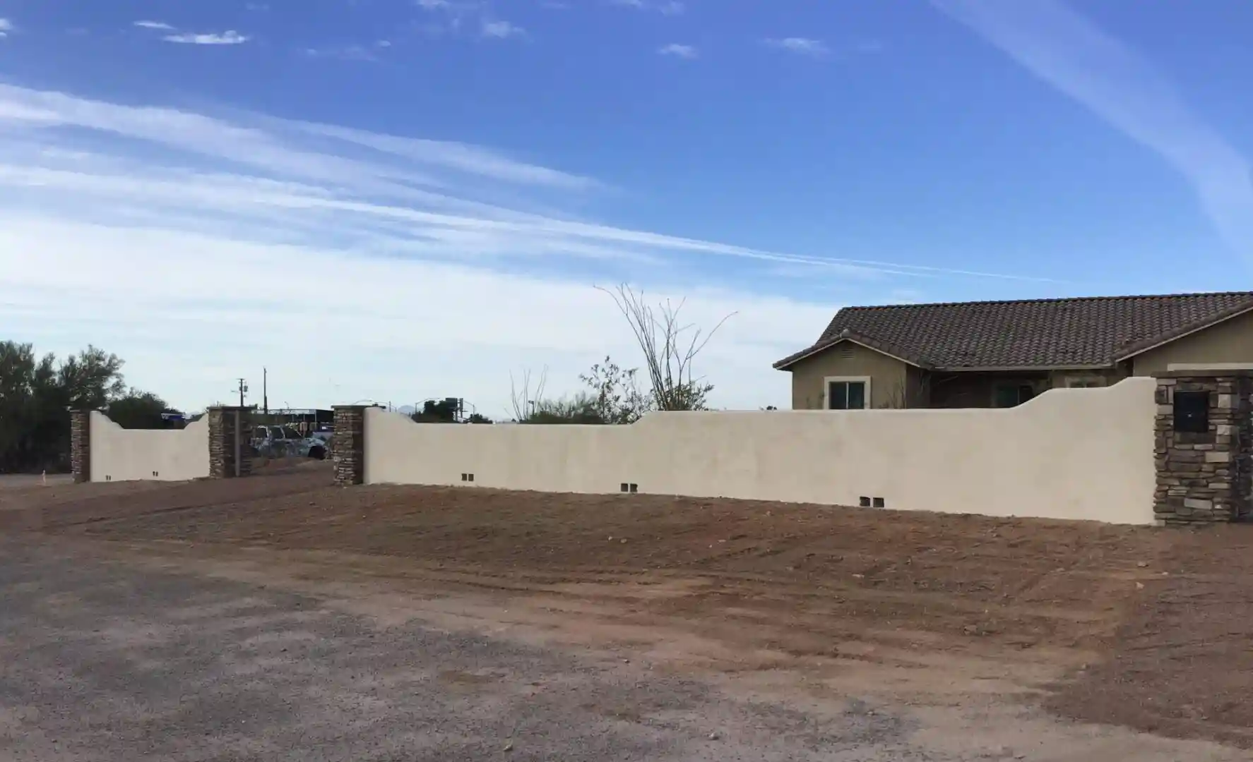 Block Wall Fence Installation