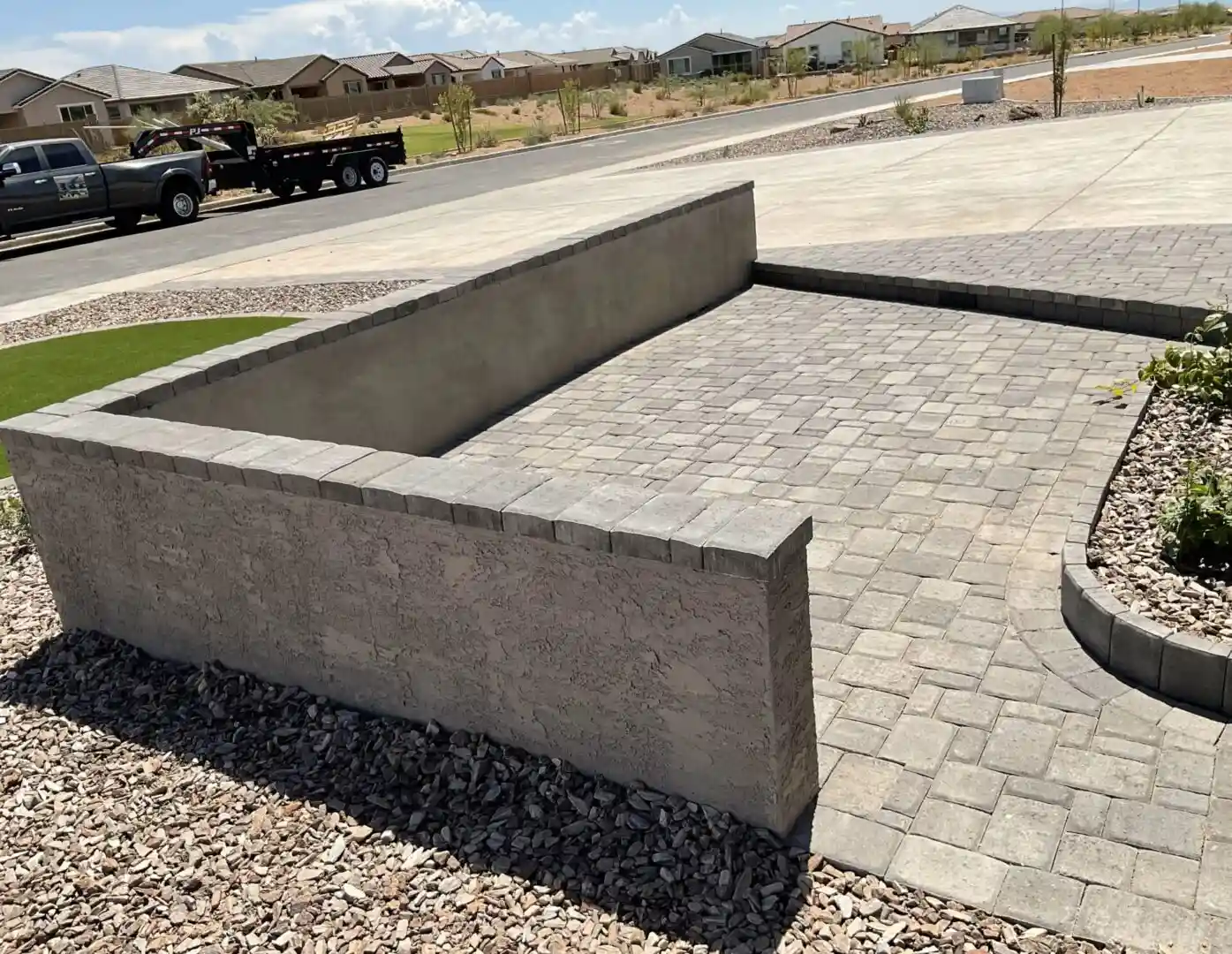 Block Wall Fence Installation