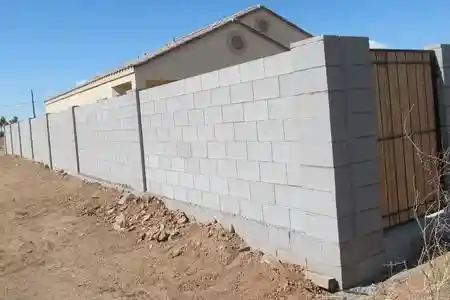 Block Wall Fence Installation