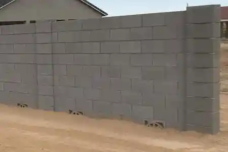 Block Wall Fence Installation