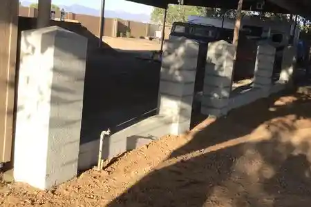 Block Wall Fence Installation
