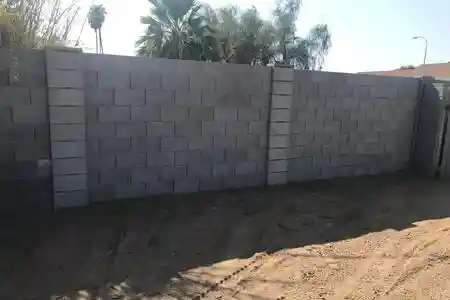 Block Wall Fence Installation